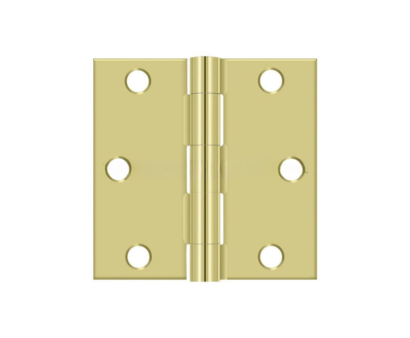 Charnière carrée en laiton poli 3 po x 3 po Deltana S33U3-R, Laiton poli