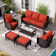 Nadilee Premium All-Weather Wicker - Person Patio Conversation Sets with Cushions