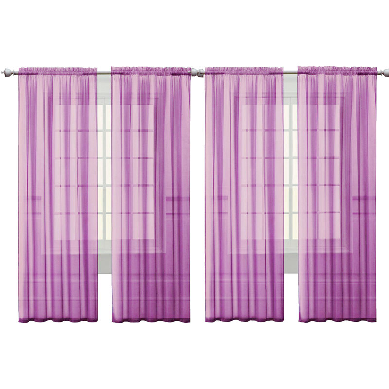 Milania Sheer Curtain, Purple