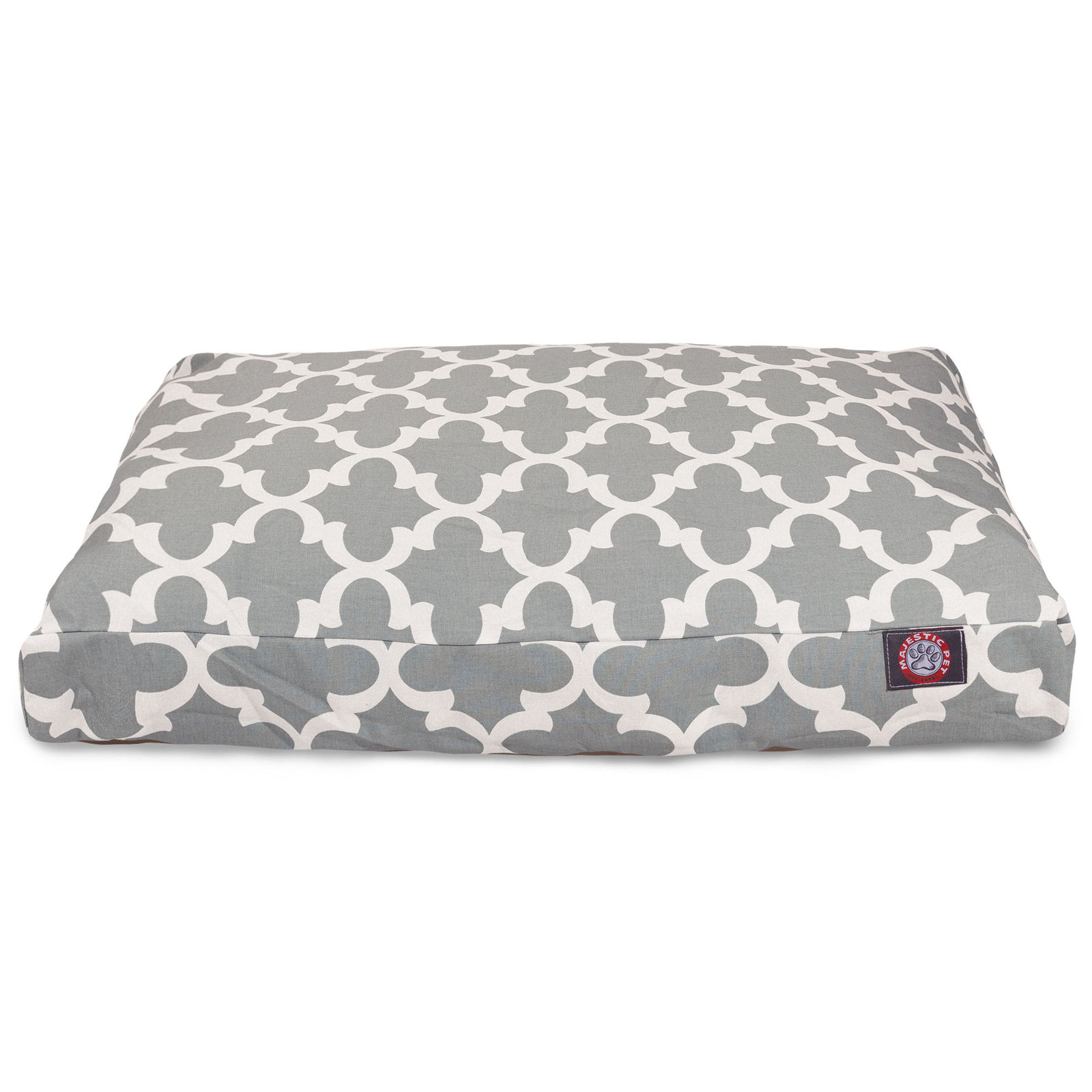 Trellis Geometric Pet Pillow, Extra Large (42" W x 50" D x 5" H), Gray