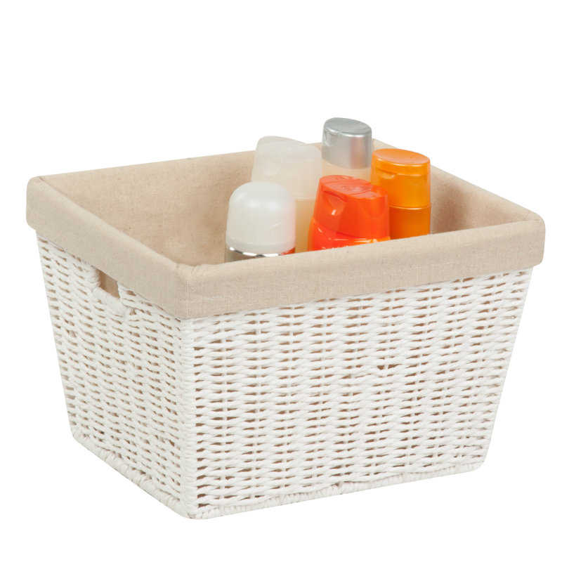 Panier en osier, Petit (H 8 po x l 12 po x P 10 po), Blanc