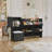 Shoe Cabinet with 4 Flip Drawers and Folding Bench, Freestanding Hidden Slim Shoes Organizer with Open Shelves for Entryway-117971294