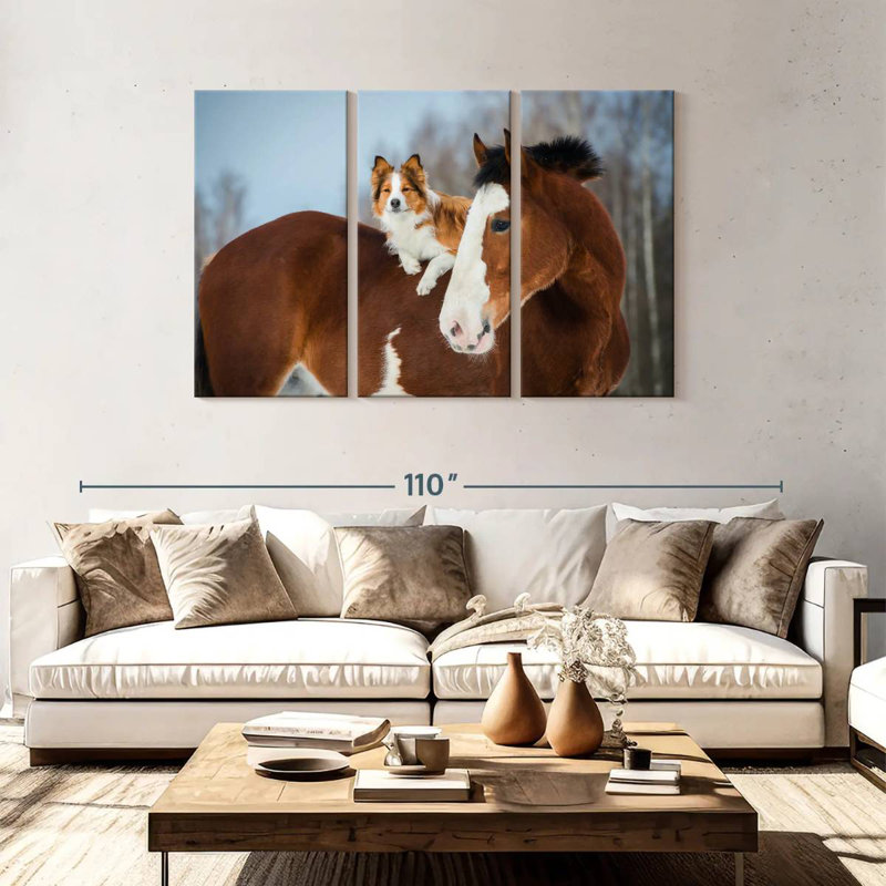 Collie à cheval, H 48 po x l 74 po