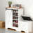 Fold-Down Entry Shoe Cabinet With Hidden Compartments And Built-In Storage Bench, Perfect For Compact Spaces