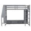 Wood Gaming Loft Bed With Desk,Multi-Storage Shelves,LED And A Hanging Clothes Rack-112693380