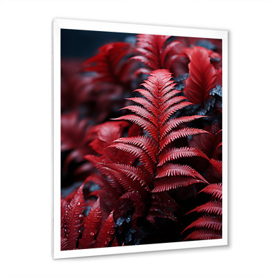 Horfield Pink Ferns Crimson Solitude sur toile