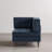 Upholstered Navy Tufted Corduroy Armchair with Pillow Back, One Arm Single Chair Module Part For Sectional Sofa-1285028550