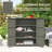 Wicker Outdoor Storage Cabinet with Shelves, 4-Shelf Outdoor Pool Towel Storage Cabinet with Two Doors, Rattan Outdoor Storage Shelves for Garden, Backyard, Porch-109566428