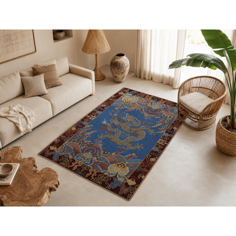 Tapis lavable Dragon, Rectangle 4'8" x 6'7"