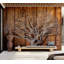 Murale arbre de vie Dastyn sur fond en bois-335641654