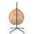 Sturdy Hanging Egg Chair with Stand – PE Rattan, Beige + Brown -133715508-133715499