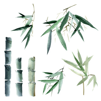 Bamboo Elements 1 Piece Wrapped Canvas Painting
