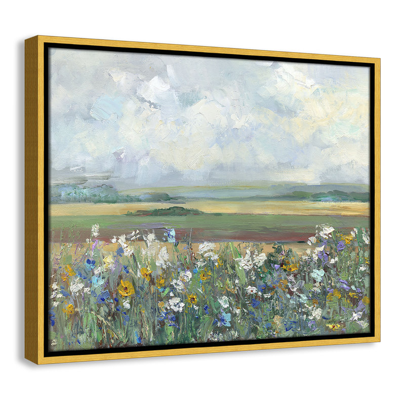 «Far Afield Print» par Sally Swatland, H 17,5 po x l 21,5 po, Doré