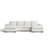 Biaggio Linen Blend Sectional with 2 Ottomans,Sectional Couch-1436640-51660755