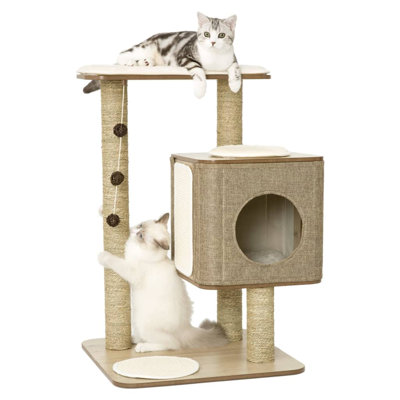 Jack and Vanilla Cat Tree House Molly Cat Supply Scratching Post