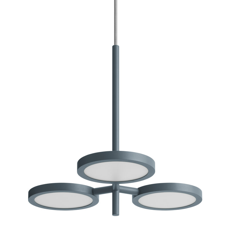 Shine On 3 - Light LED Pendant, Marine Blue, 16" H x 15" W x 15" D