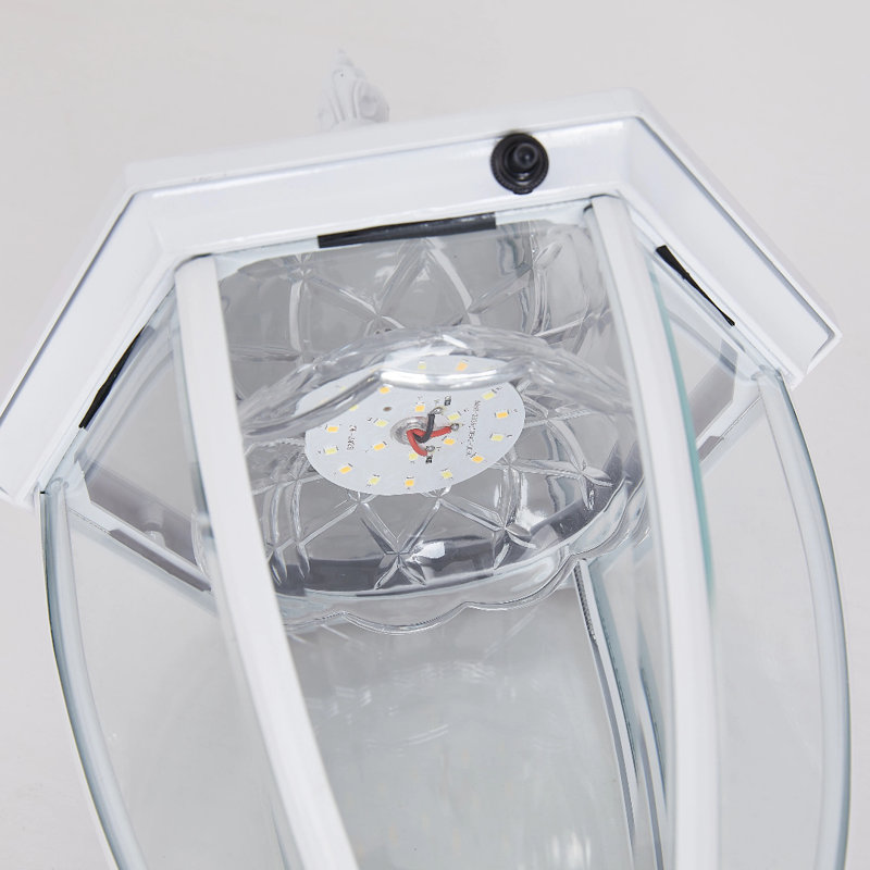 Luminaire d'extérieur à DEL à énergie solaire avec fixation 3 po, Blanc