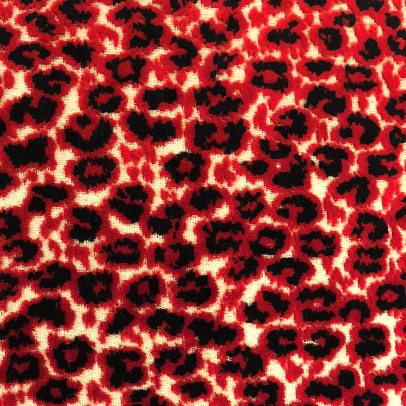 Coussin de luxe pourpre Cheetah, 18 po x 18 po, Noir / rouge, Coussin décoratif