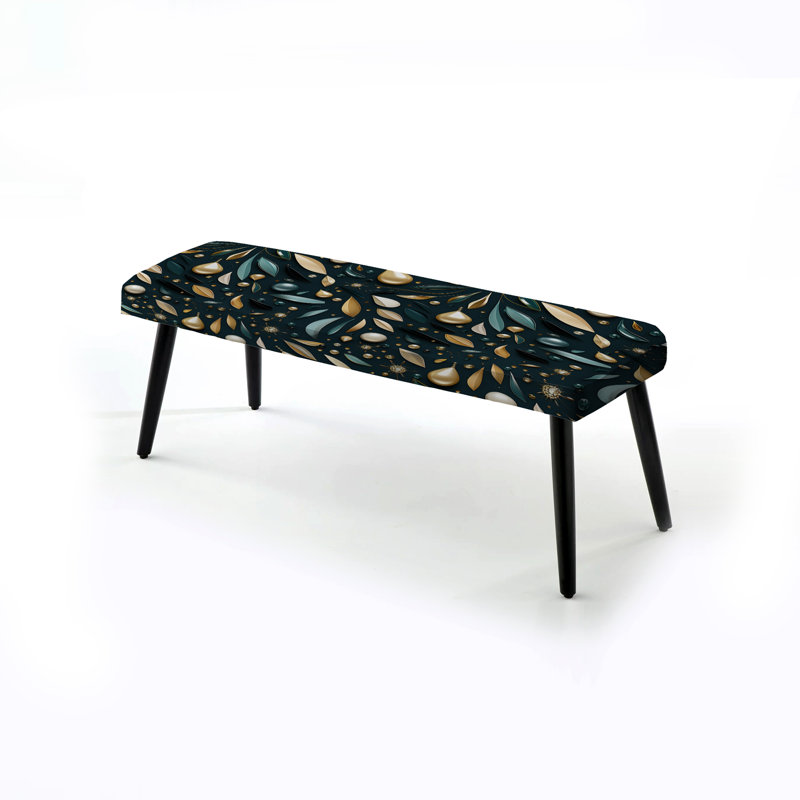 Banc rembourré noir Sparkling Dazzle Glam
