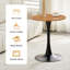 Table à manger ronde 23,6 po et chaises pour 2, ensemble de tables basses décontractées modernes et peu encombrantes pour la salle à manger de cuisine d'appartement (table couleur bois + 2 chaises noires)-936875603