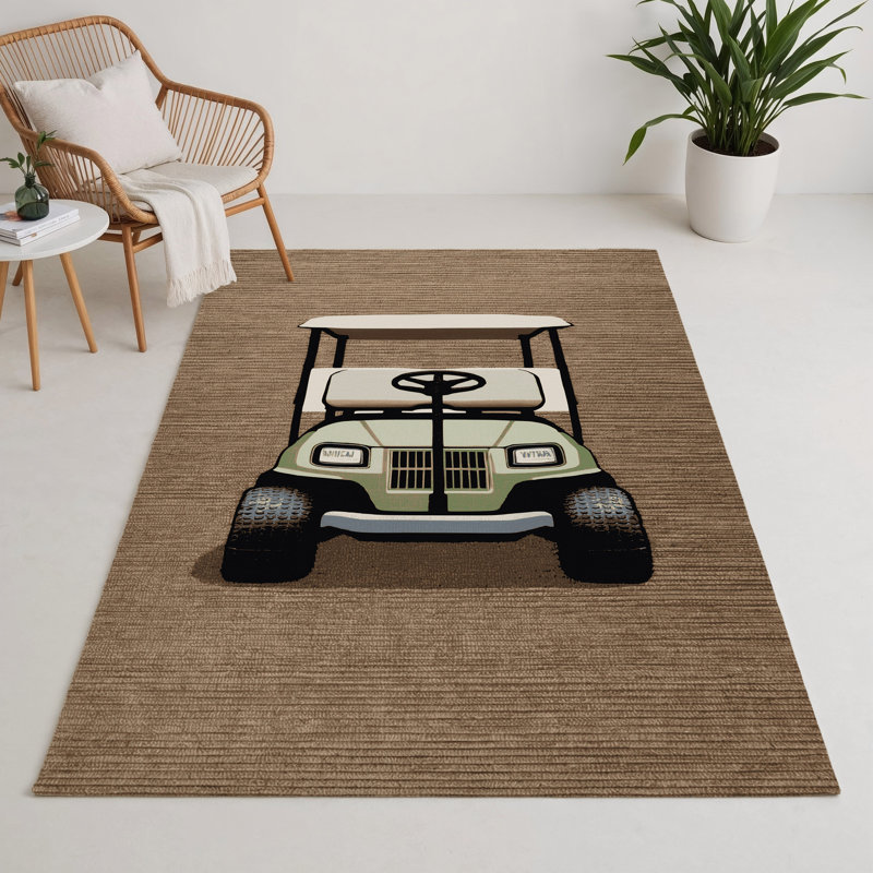 Tapis intérieur et extérieur beige Transport, Rectangle 9 pi x 12 pi