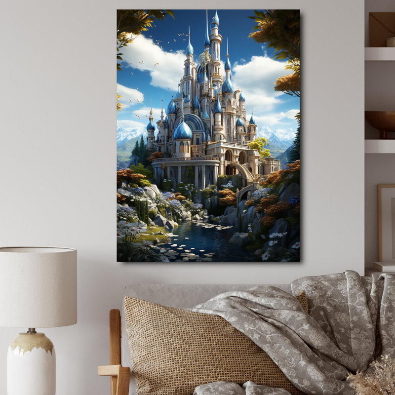 Résidence royale sur toile, H 40 po x l 30 po x P 1,5 po, Toile tendue