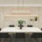 8-Light Rose Gold Chandelier Linear Chandelier Square/Rectangle Chandelier  for Kitchen Dining Room