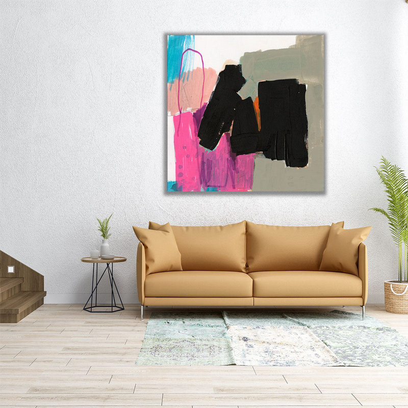 Primaire action I - reproduction d'art sur toile, H 24 po x l 24 po