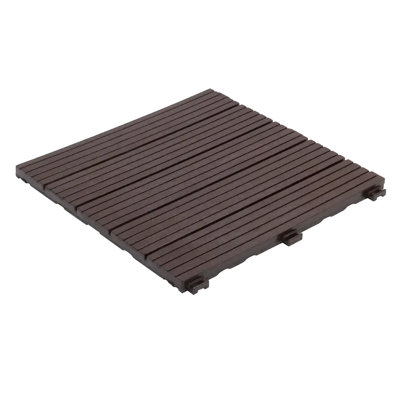 Ploumi 30cm L x 30cm W Composite Interlocking Deck Tile