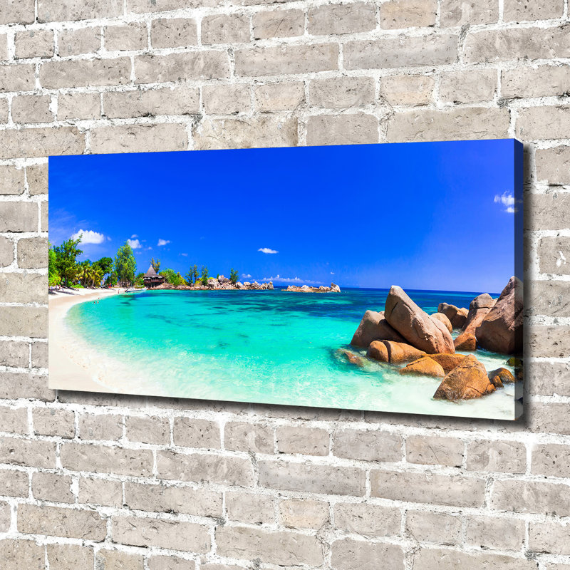 Seychelles Beach - No Frame Print on Canvas