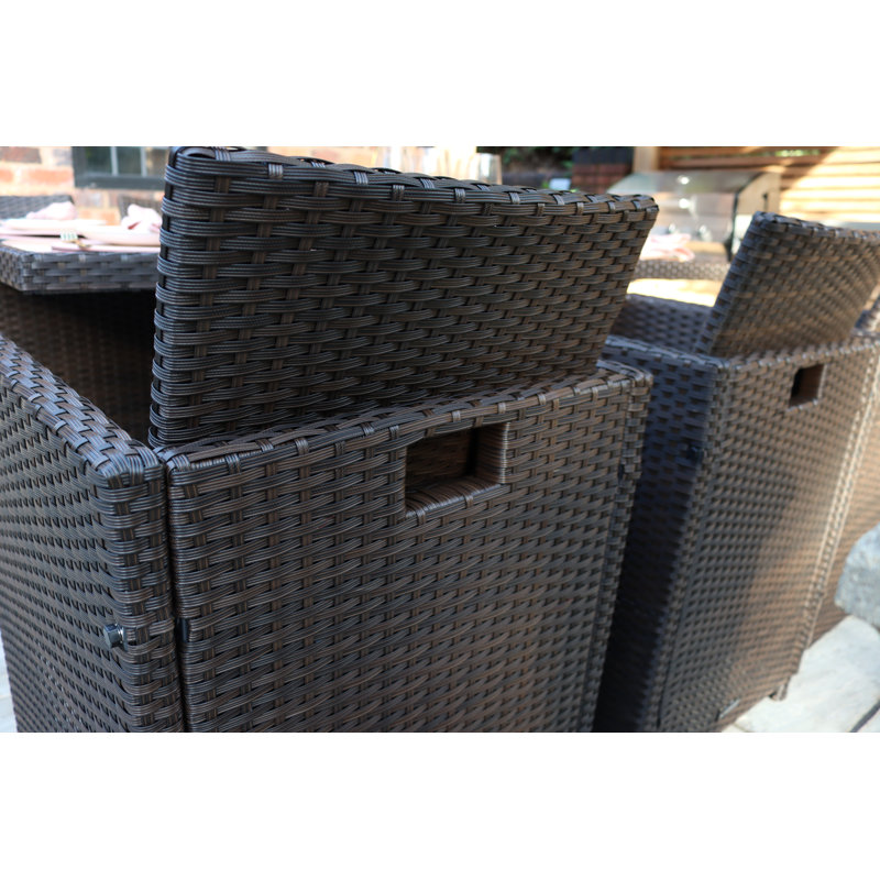  Nevada 6 Seater Cube Set, Brown