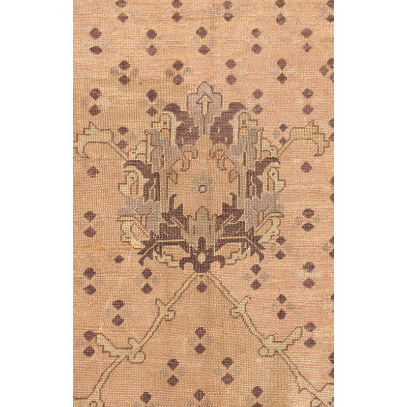 Tapis unique beige / moka 18 pi x 25 pi 8 po Oushak