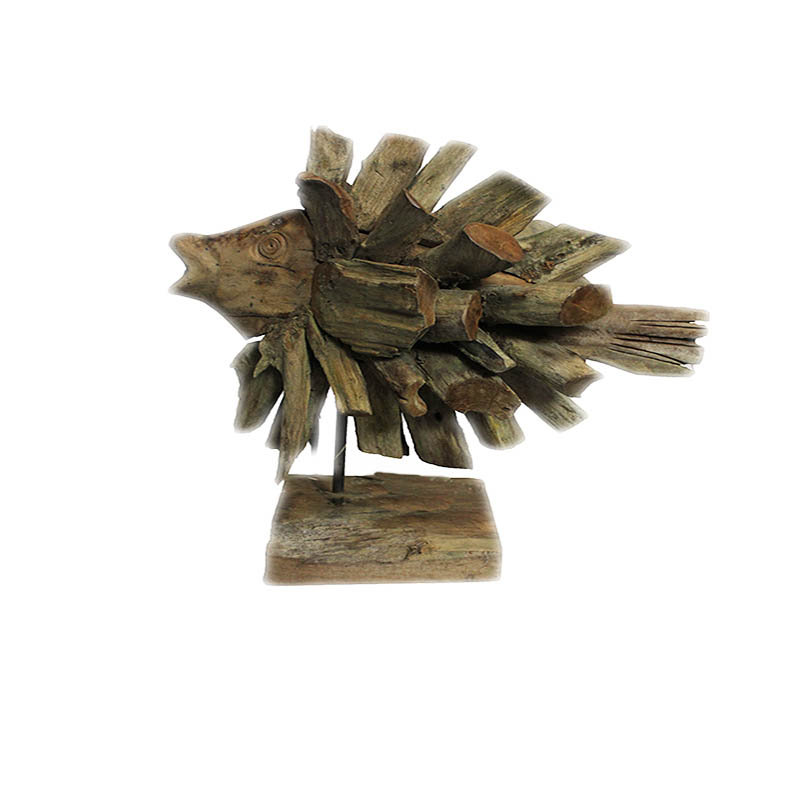 Figurine de poisson en bois Lakeshore