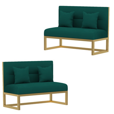 Banc rembourré en mélange de polyester élégant et simple Cafe Bench