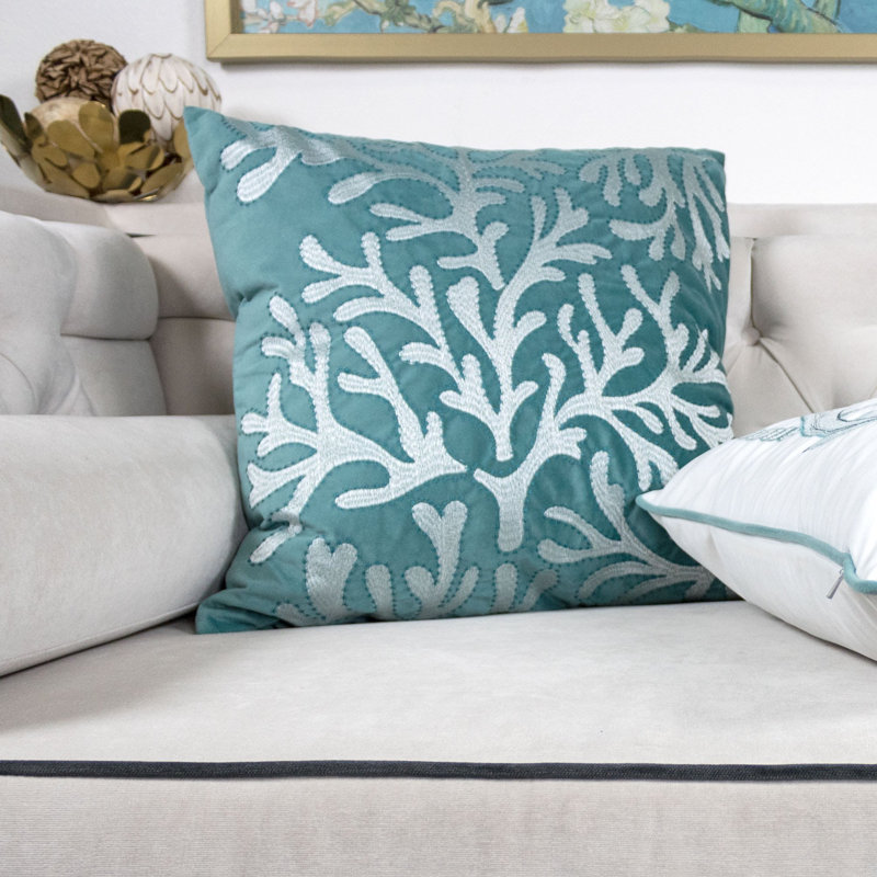 Karael Throw Pillow, Teal
