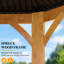 13 pi. L 13 pi. D Pavillon de jardin octogonal en bois d'épinette avec toit rigide en acier à deux niveaux et crochet de plafond