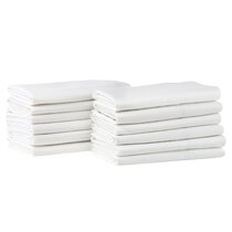 1888 Mills Dependability Twin Fitted Sheets, 39in x 75in x 9in, White, Pack  Of 24 Sheets
