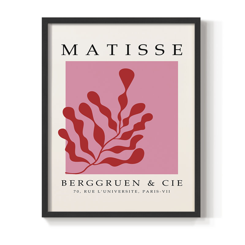 Matisse CEC XXXVII, reproduction encadrée - bois massif, H 28 po x l 22 po, Noir