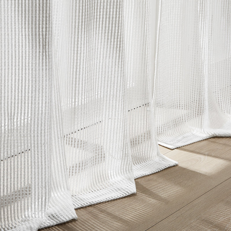 Javarus Window Curtain Panels Pair, White
