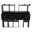 Grobius Bookcase, Hand Rubbed Black