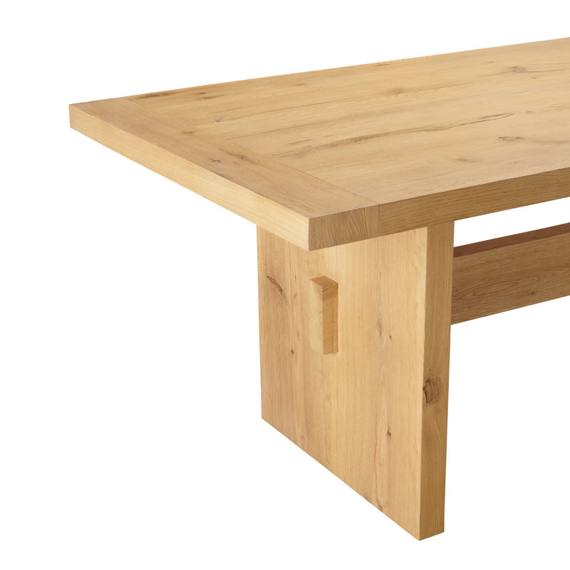 85 in. Rectangle Tan Dining Table
