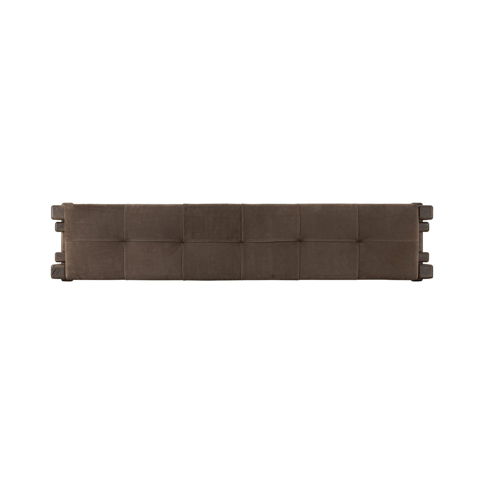 Gelli 94 " Genuine Leather Bench, Brown