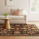 Redwood Hand Tufted Wool Black/Rust Red/Beige Rug