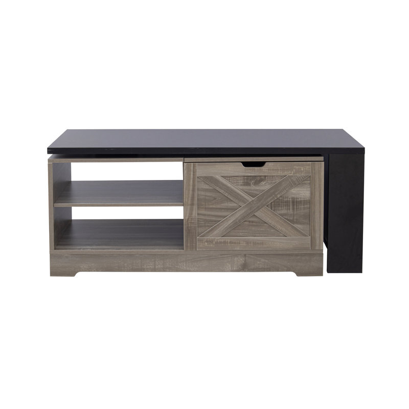 Table basse à plateau relevable Farmhouse, Noir