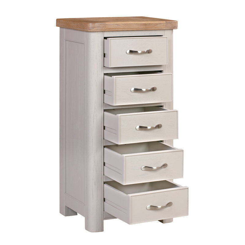 Comfrey 50cm W 5 - Drawer Chest of Drawers, Grey