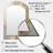 Penrock gold and white abstract split - Abstract Shapes Arch Decorative Mirror, Beige Asymmetrical Wall Mirror, Printed Metal Art-2118906419