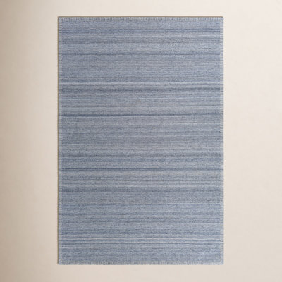 Eljah Denim Hand-Woven Flatweave Rug