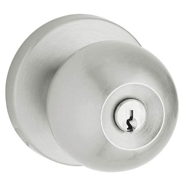 Contemporary Keyed Door Knob with Emergency Egress, Satin Black, Keyed Alike, Yes