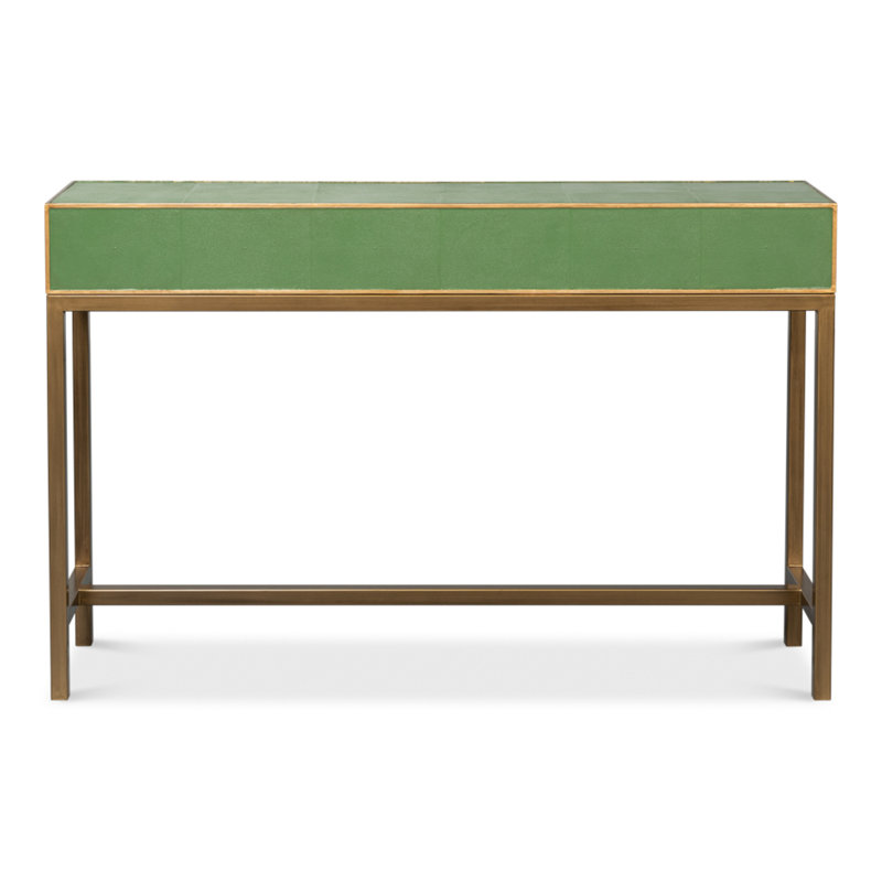 Shagreen 54'' W Console Table, Green
