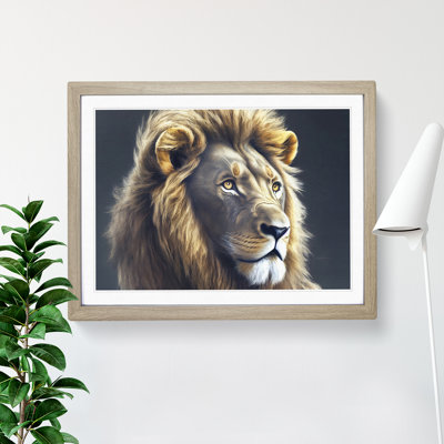 Relaxed Lion - Single Picture Frame Painting